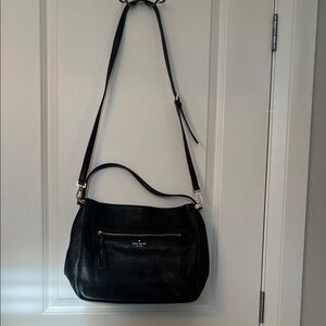 Kate Spade Black Pebble Leather Shoulder Bag